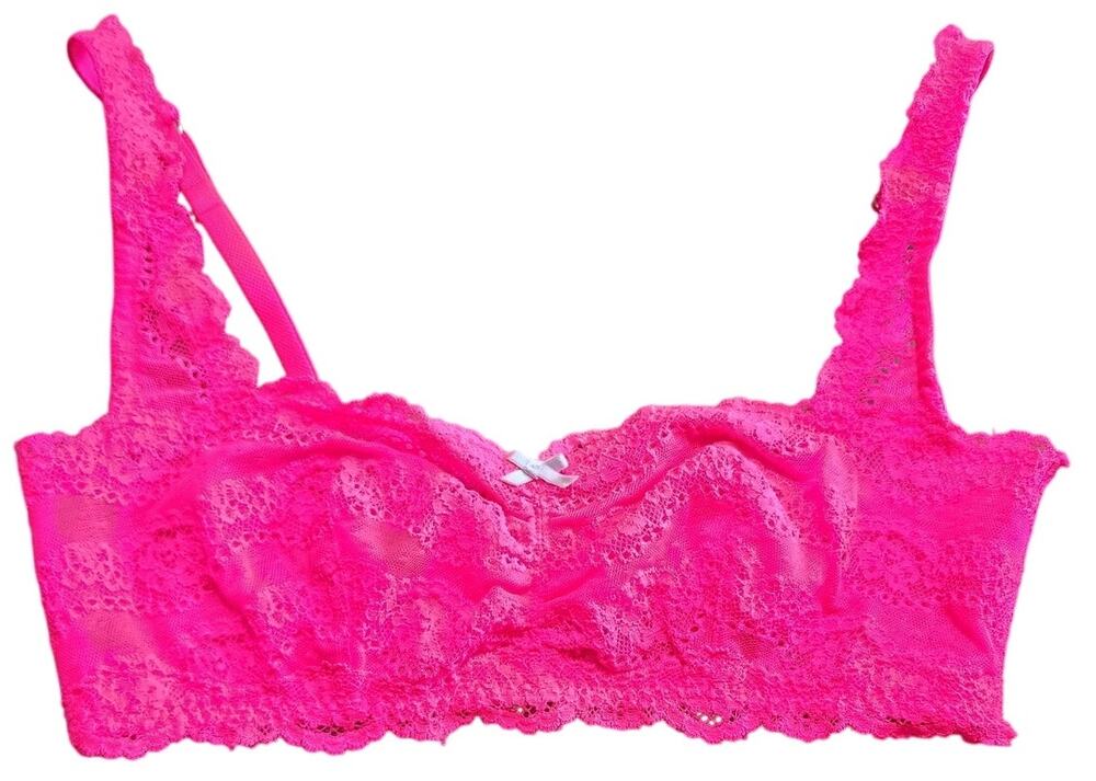 Victoria's Secret Hot Pink Sexy Lace Bralette Size Small